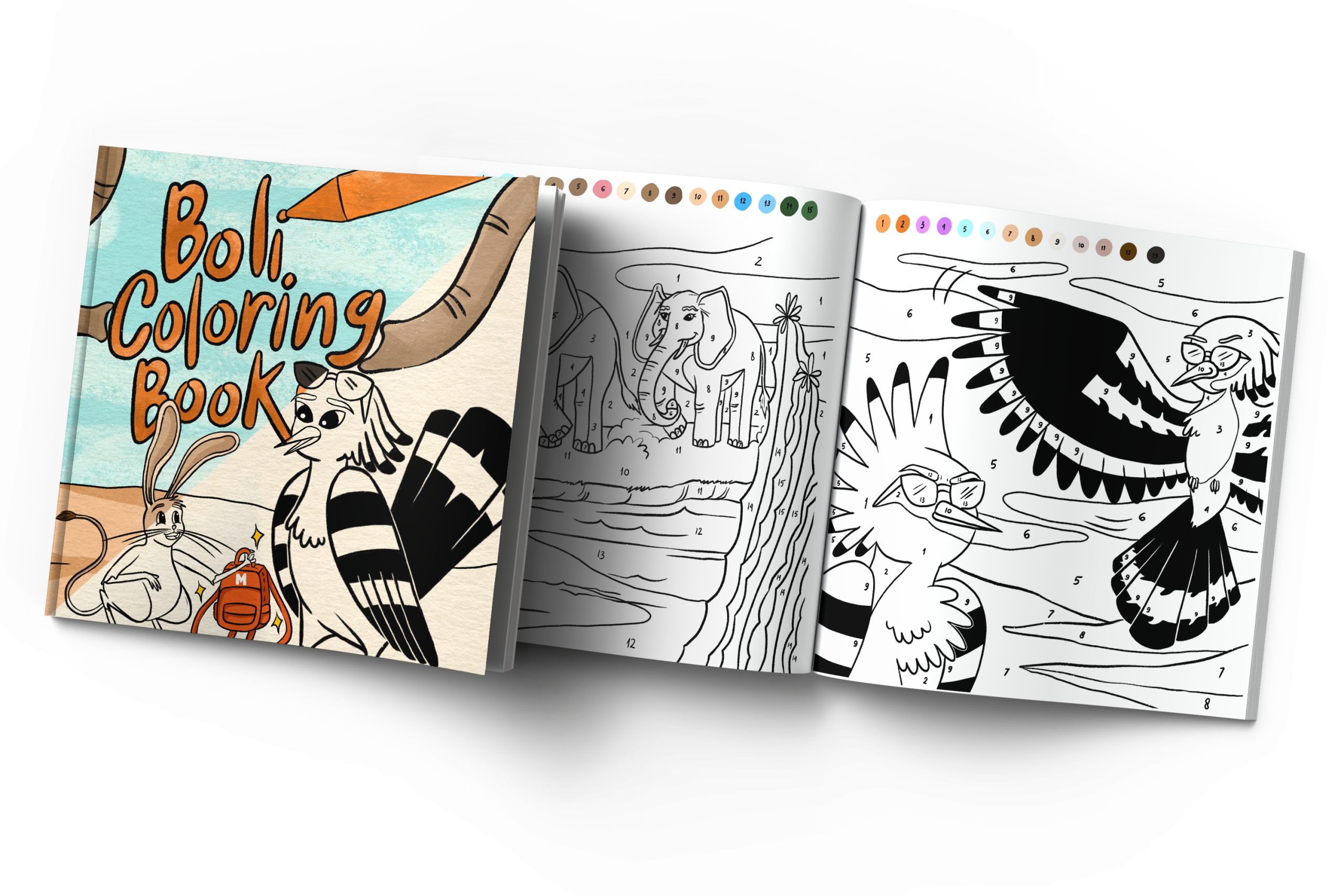 Desert Animal Coloring Pages Featuring Boli and Friends